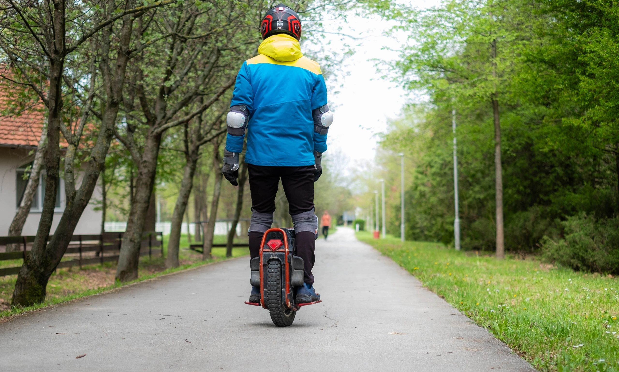 futuristic electric unicycle urban mobility