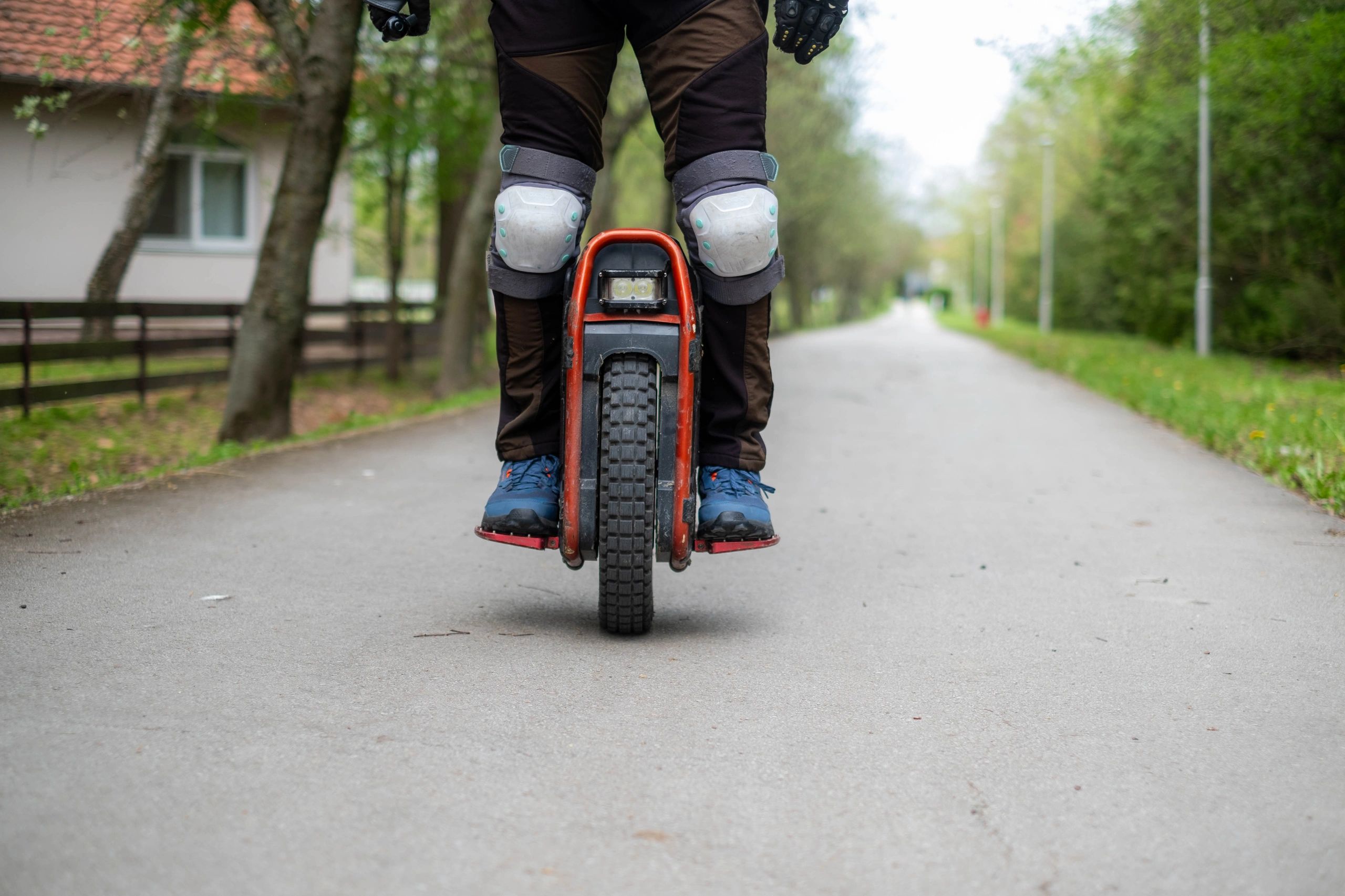 futuristic electric unicycle urban mobility